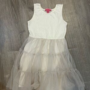 Betsey Johnson Rare Editions off white Sleeveless  Kids Dress size 10